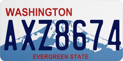 WA license plate AXZ8674