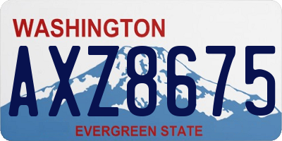 WA license plate AXZ8675