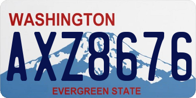 WA license plate AXZ8676