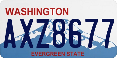 WA license plate AXZ8677