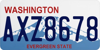 WA license plate AXZ8678