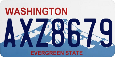 WA license plate AXZ8679
