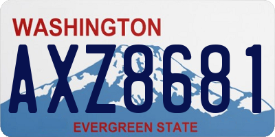 WA license plate AXZ8681