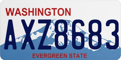 WA license plate AXZ8683