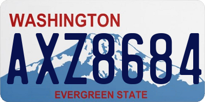 WA license plate AXZ8684