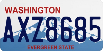 WA license plate AXZ8685