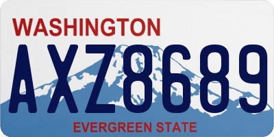 WA license plate AXZ8689