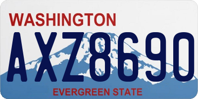WA license plate AXZ8690