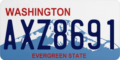 WA license plate AXZ8691
