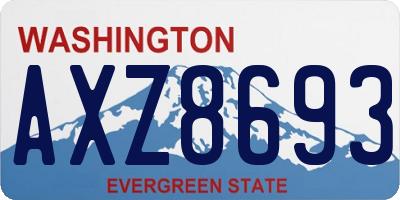 WA license plate AXZ8693