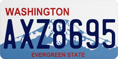 WA license plate AXZ8695