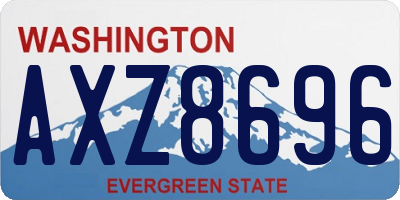 WA license plate AXZ8696