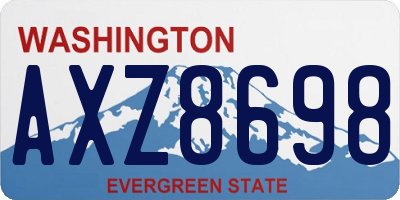 WA license plate AXZ8698
