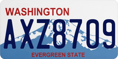 WA license plate AXZ8709