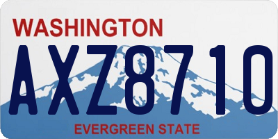 WA license plate AXZ8710