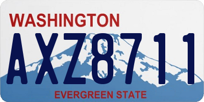 WA license plate AXZ8711