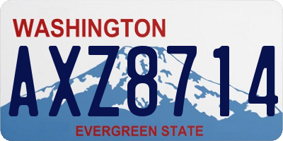 WA license plate AXZ8714