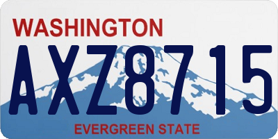 WA license plate AXZ8715