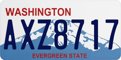 WA license plate AXZ8717