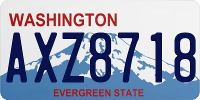 WA license plate AXZ8718