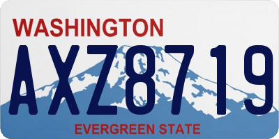 WA license plate AXZ8719