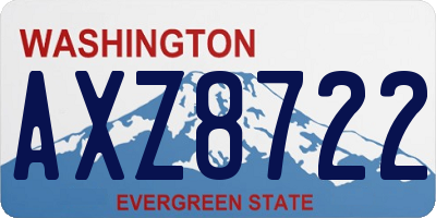 WA license plate AXZ8722
