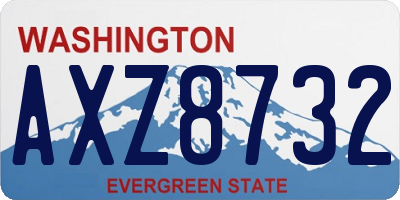WA license plate AXZ8732