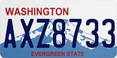 WA license plate AXZ8733