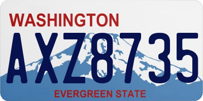 WA license plate AXZ8735