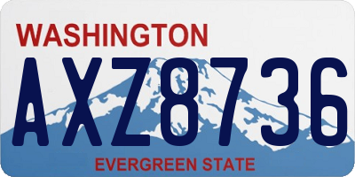 WA license plate AXZ8736