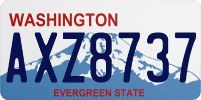 WA license plate AXZ8737