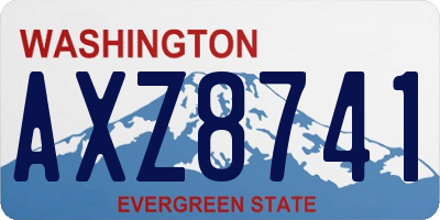 WA license plate AXZ8741