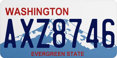 WA license plate AXZ8746