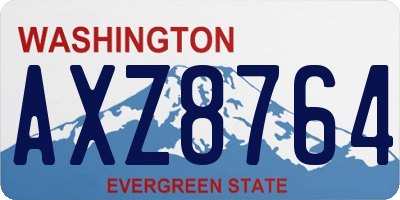 WA license plate AXZ8764