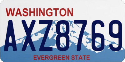 WA license plate AXZ8769