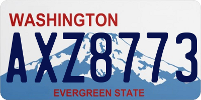 WA license plate AXZ8773