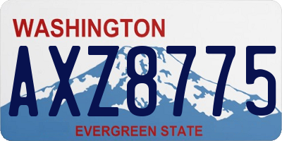 WA license plate AXZ8775