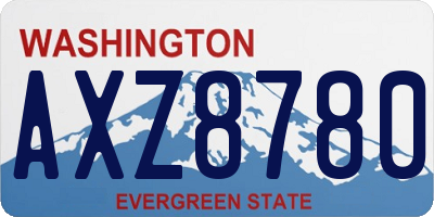 WA license plate AXZ8780