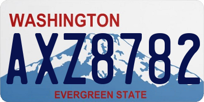 WA license plate AXZ8782
