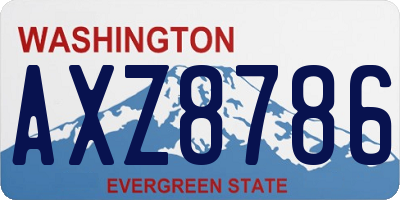 WA license plate AXZ8786