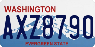 WA license plate AXZ8790