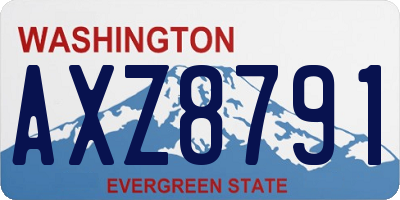 WA license plate AXZ8791