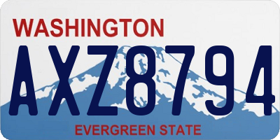 WA license plate AXZ8794