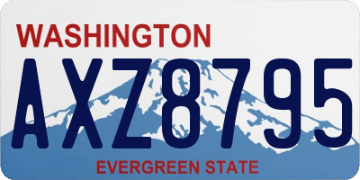 WA license plate AXZ8795