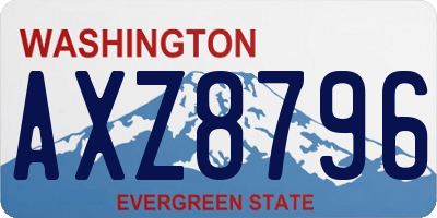 WA license plate AXZ8796