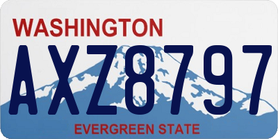 WA license plate AXZ8797