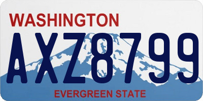 WA license plate AXZ8799