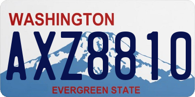 WA license plate AXZ8810