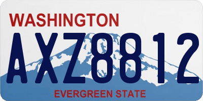 WA license plate AXZ8812