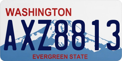 WA license plate AXZ8813